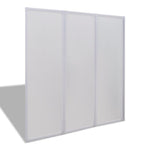 ZNTS Shower Bath Screen Wall 141 x 132 cm 3 Panels Foldable 140785