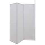 ZNTS Shower Bath Screen Wall L Shape 70 x 120 x 137 cm 4 Panels Foldable 140787
