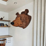 ZNTS Bear Head Wall Mounted Decoration Natural Looking 240869