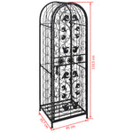ZNTS Wine Rack for 45 Bottles Metal 240939
