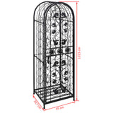 ZNTS Wine Rack for 45 Bottles Metal 240939
