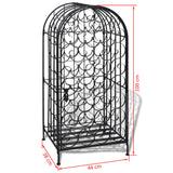 ZNTS Wine Rack for 35 Bottles Metal 240943