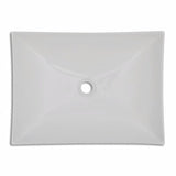 ZNTS Bathroom Ceramic Porcelain Sink Art Basin White High Gloss 140700