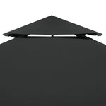 ZNTS Gazebo Cover Canopy Replacement 310 g / m² Dark Grey 3 x 3 m 40878