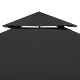 ZNTS Gazebo Cover Canopy Replacement 310 g / m² Dark Grey 3 x 3 m 40878