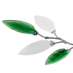ZNTS Ceiling Lamp Acrylic Crystal Leaf Arms 3 E14 Bulbs 240982