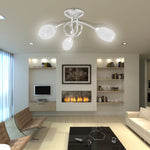 ZNTS Ceiling Lamp with White Acrylic Crystal Shades for 3 G9 Bulb 240990