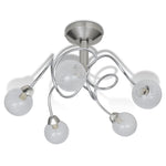 ZNTS Ceiling Lamp with Round Glass Shades for 5 G9 Bulbs 240992