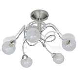 ZNTS Ceiling Lamp with Round Glass Shades for 5 G9 Bulbs 240992