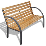 ZNTS Garden Bench 120 cm Wood and Iron 41014
