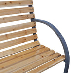 ZNTS Garden Bench 120 cm Wood and Iron 41014
