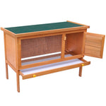 ZNTS Outdoor Rabbit Hutch Small Animal House Pet Cage 1 Layer Wood 170157