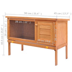 ZNTS Outdoor Rabbit Hutch Small Animal House Pet Cage 1 Layer Wood 170157