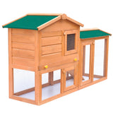 ZNTS Outdoor Large Rabbit Hutch Small Animal House Pet Cage Wood 170162