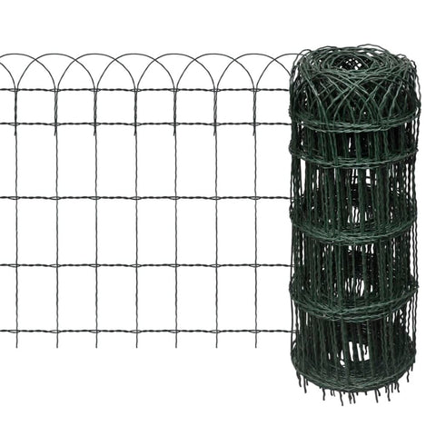 ZNTS Garden Border Fence Powder-coated Iron 10x0.65 m 141073