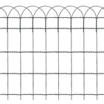 ZNTS Garden Border Fence Powder-coated Iron 10x0.65 m 141073