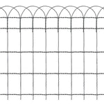 ZNTS Garden Border Fence Powder-coated Iron 25x0.65 m 141074
