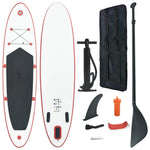 ZNTS Stand Up Paddle Board Set SUP Surfboard Inflatable Red and White 90632