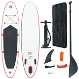 ZNTS Stand Up Paddle Board Set SUP Surfboard Inflatable Red and White 90632