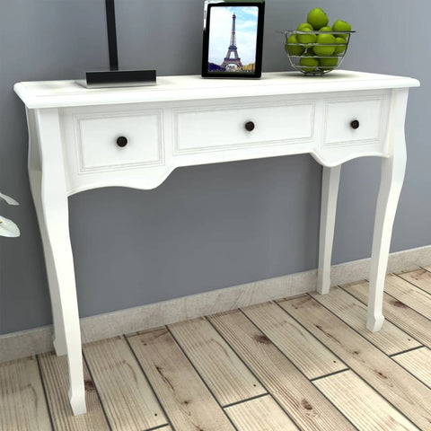 ZNTS Dressing Console Table with Three Drawers White 241143