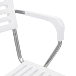ZNTS Stacking Dining Chairs 2 pcs White Plastic 241021