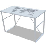 ZNTS Rectangular Desk with Map Pattern 241162