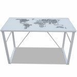 ZNTS Rectangular Desk with Map Pattern 241162