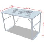 ZNTS Rectangular Desk with Map Pattern 241162
