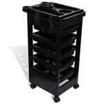 ZNTS Hair Salon Plastic Trolley with Wheels 110104