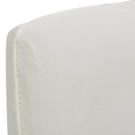 ZNTS 6 pcs Cream Straight Stretchable Chair Cover 130380