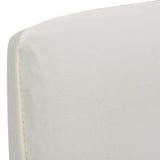 ZNTS 6 pcs Cream Straight Stretchable Chair Cover 130380
