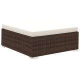 ZNTS 8 Piece Garden Lounge Set with Cushions Poly Rattan Brown 41270