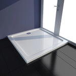 ZNTS Square ABS Shower Base Tray White 80 x 80 cm 141449