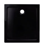 ZNTS Rectangular ABS Shower Base Tray Black 80 x 90 cm 141457