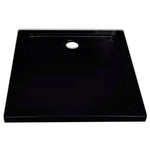 ZNTS Rectangular ABS Shower Base Tray Black 80 x 90 cm 141457