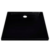 ZNTS Square ABS Shower Base Tray Black 90 x 90 cm 141461