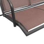 ZNTS Garden Swing Bench with Canopy Coffee 41422