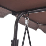 ZNTS Garden Swing Bench with Canopy Coffee 41422