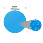 ZNTS Round Pool Cover 488 cm PE Blue 90673