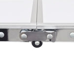 ZNTS Foldable Camping Table Height Adjustable Aluminium 180 x 60 cm 41326