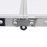 ZNTS Foldable Camping Table Height Adjustable Aluminium 180 x 60 cm 41326