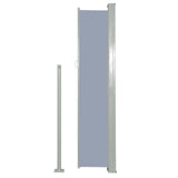ZNTS Patio Retractable Side Awning 160 x 300 cm Grey 41546