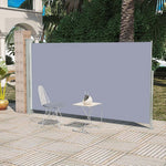 ZNTS Patio Retractable Side Awning 180 x 300 cm Grey 41548