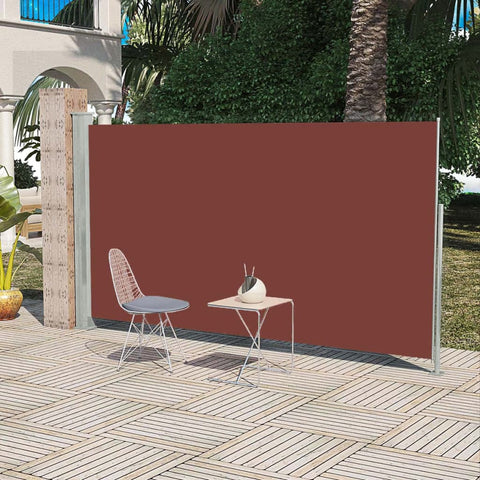 ZNTS Patio Retractable Side Awning 180 x 300 cm Brown 41549