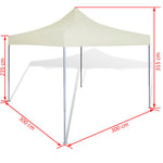 ZNTS Cream Foldable Tent 3 x 3 m 41463
