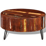 ZNTS Coffee Table Solid Reclaimed Wood Round 241626