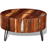 ZNTS Coffee Table Solid Reclaimed Wood Round 241626