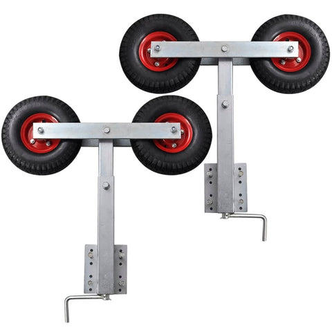 ZNTS Boat Trailer Double Wheel Bow Support Set of 2 59 - 84 cm 141551