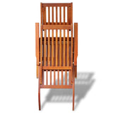 ZNTS Outdoor Deck Chair with Footrest Solid Acacia Wood 41433