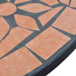 ZNTS 3 Piece Bistro Set Ceramic Tile Terracotta 271770